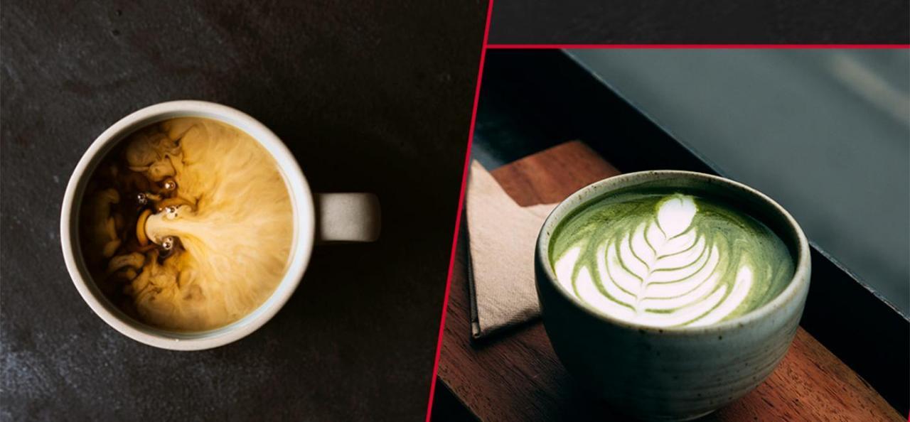 Matcha vs. Kaffee