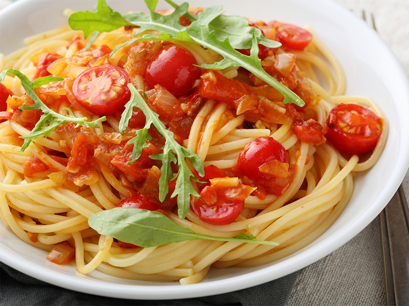 Spaghetti Napoli ist ein leckeres veganes Gericht