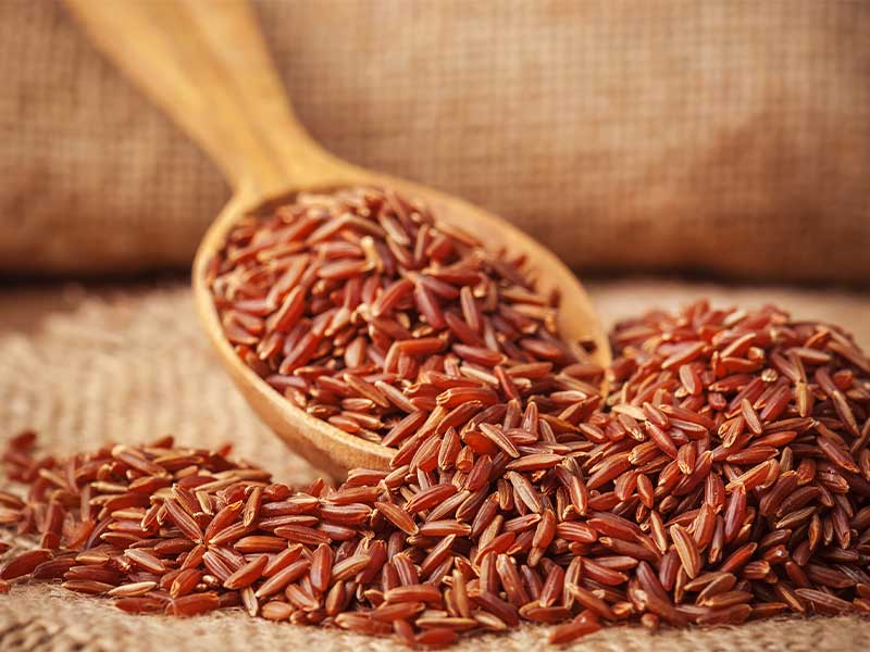 Schnell Abnehmen mit langsamen Carbs, wie Vollkorn-Reis Achte beim Abnehmen darauf, dass du langsame Carbs isst, z. B. Vollkorn-Reis.