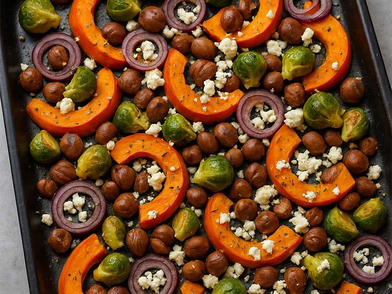 Ofengemüse mit Maronen & Feta
