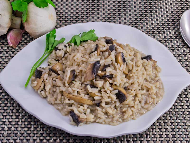 Maronen-Risotto mit Pilzen