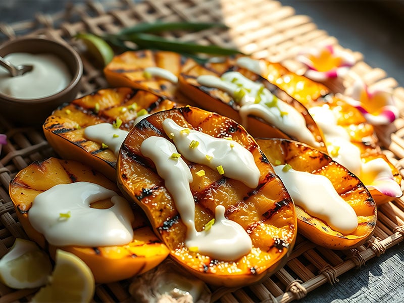 Brotfrucht braten oder grillen macht sie besonders aromatisch.
