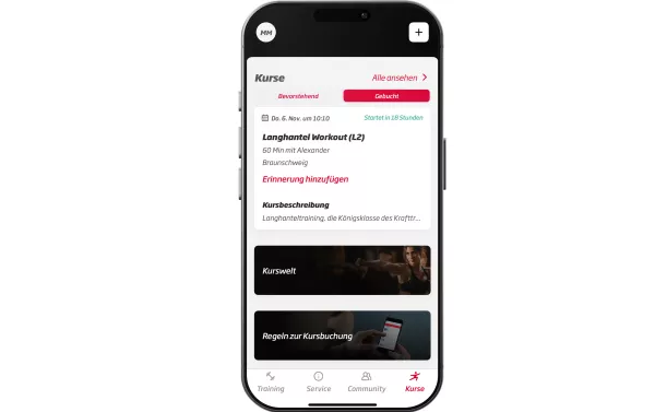Fitness First Kursbuchung