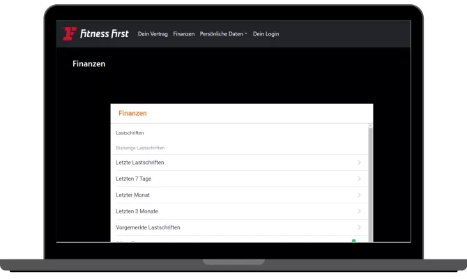 Mein Fitness First - Finanzen