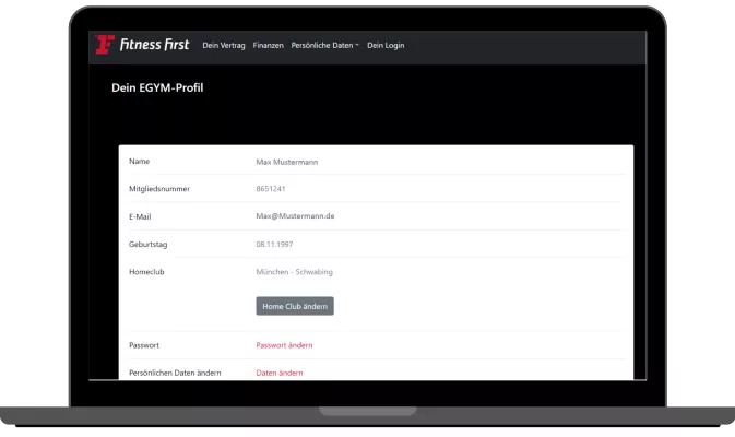 Mein FItness First Profil