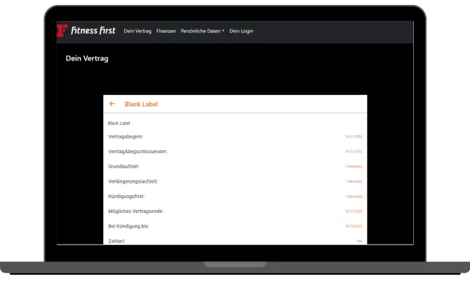 Mein Fitness First - Vertrag